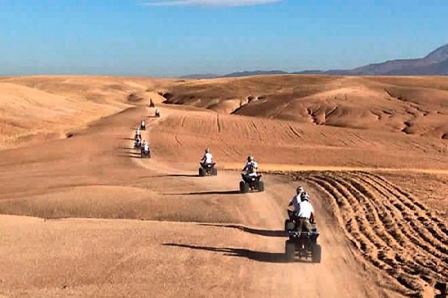 Quad biking adventure in the Agafay Desert